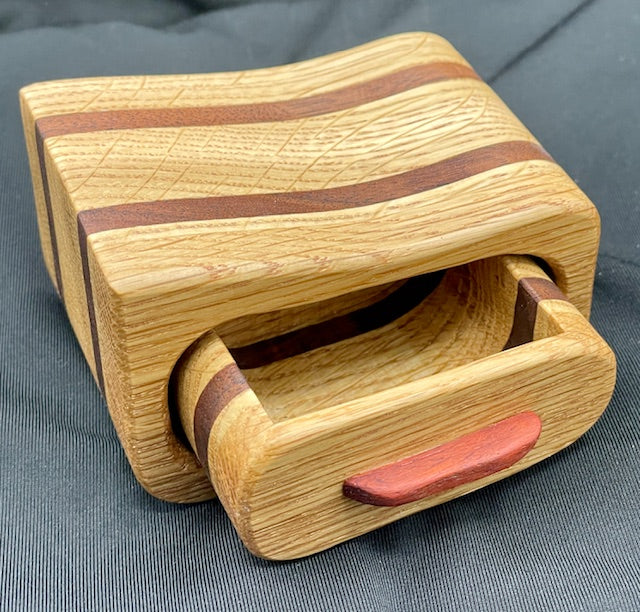 Mini oak/walnut ring box