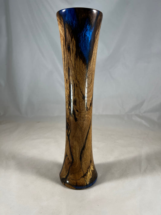 Vase - Live oak with blue resin
