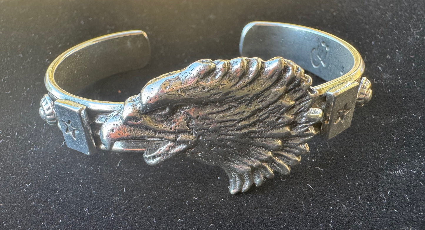 Silver eagle cuff