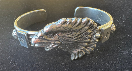 Silver eagle cuff