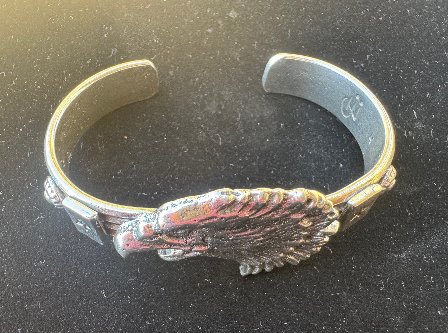 Silver eagle cuff