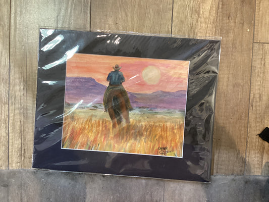 Riding out West painting