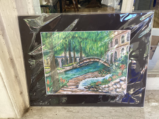 Riverwalk Day Matted Print