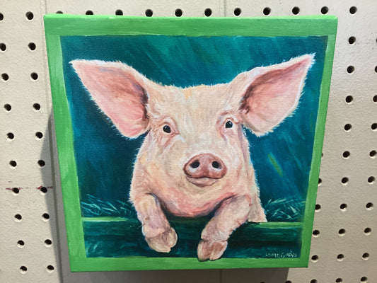 Little Pink Pig Canvas Print