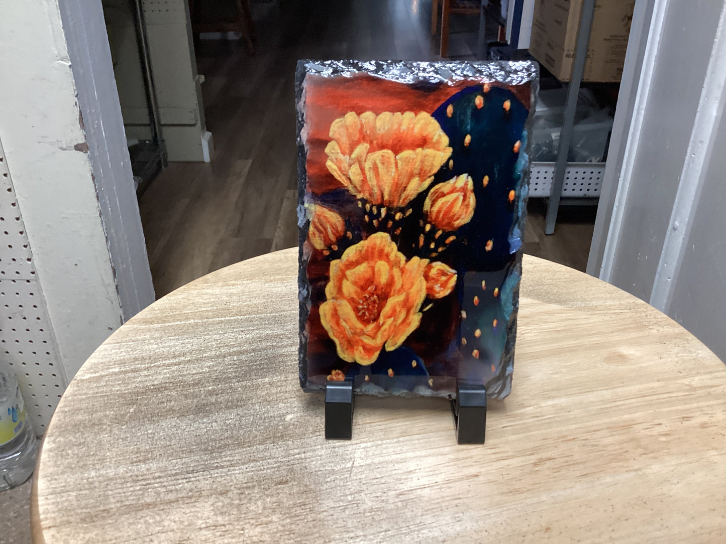 Yellow cactus slate Acrylic