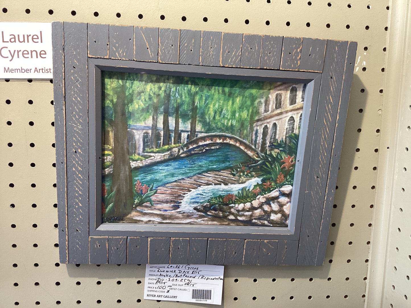 Riverwalk Day Embellished Framed Print
