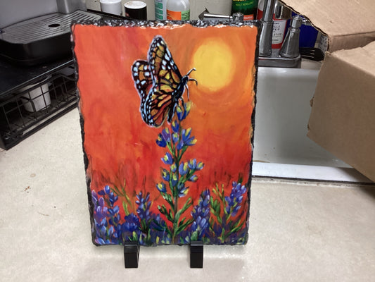 Monarch Butterfly Slate 9/7