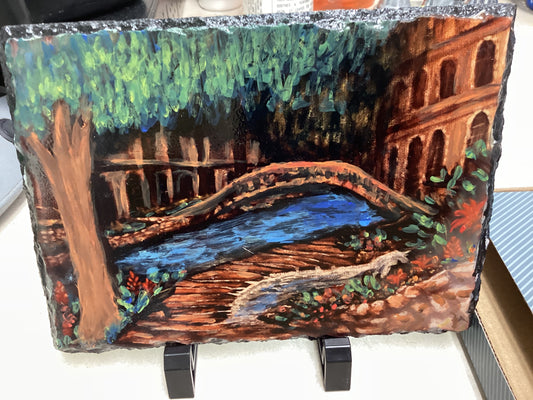 Riverwalk Day Slate Acrylic Embellished
