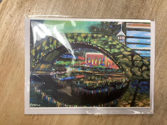 Riverwalk at Night Card