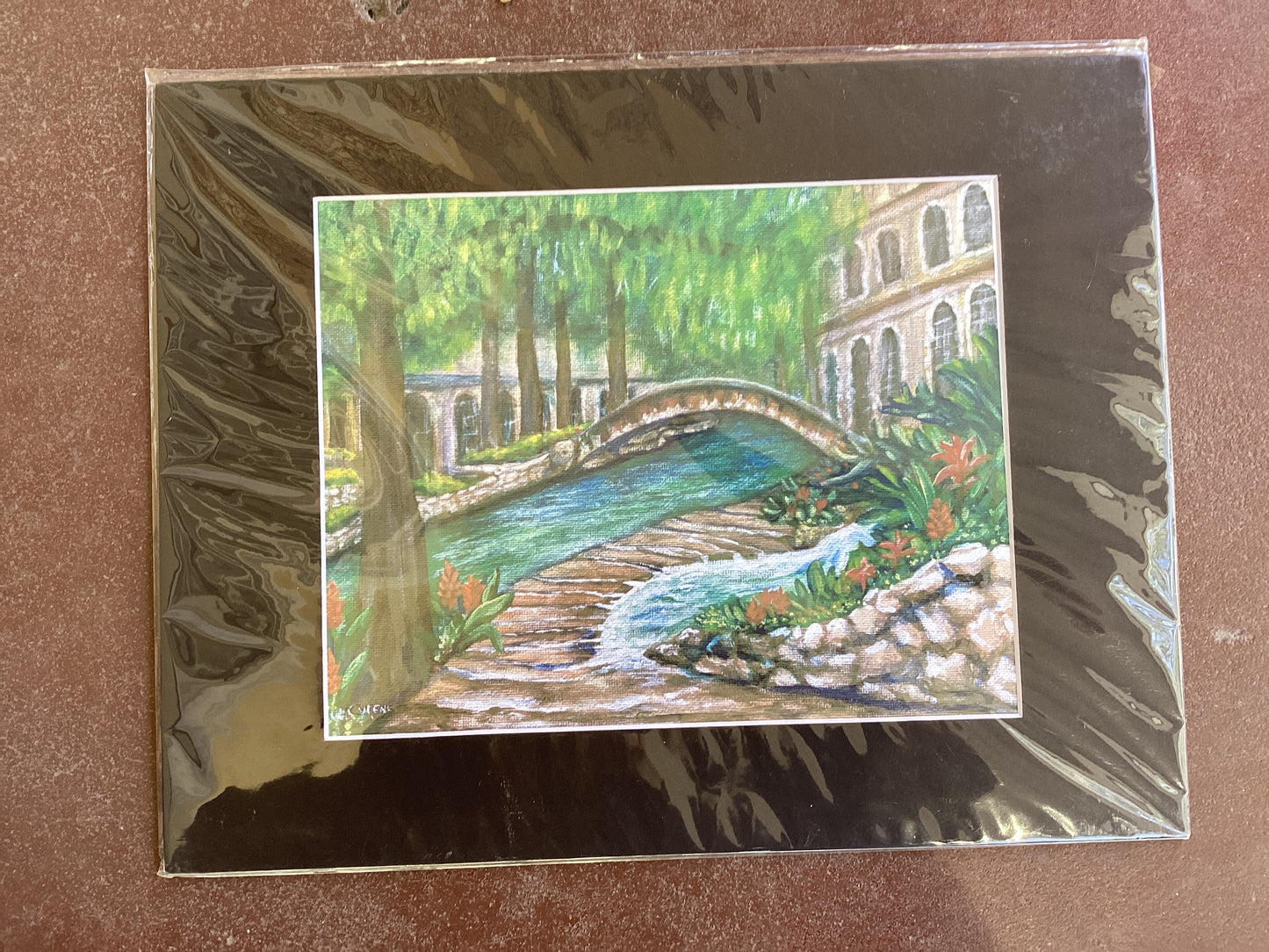 Riverwalk Day Matted Print F23