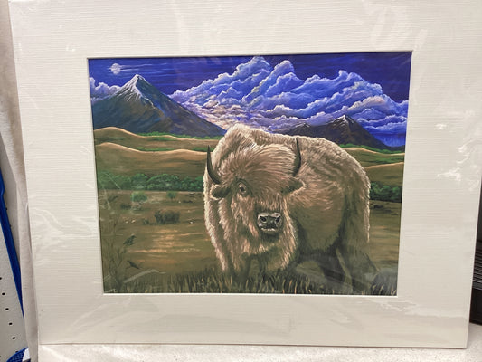 Estampado de búfalo blanco