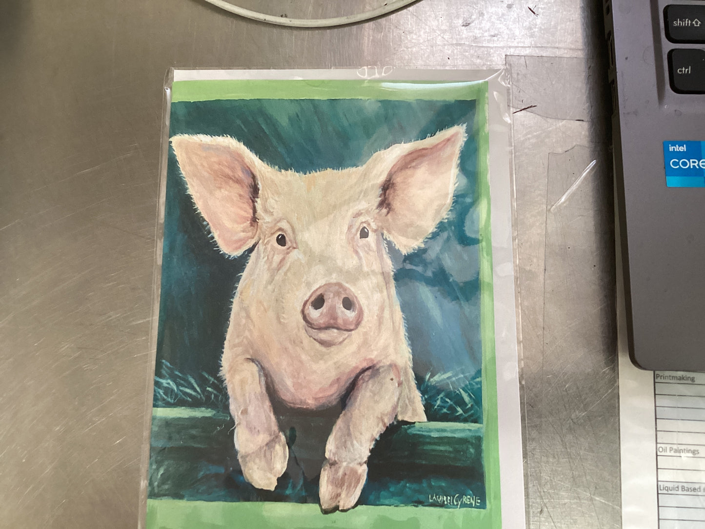 Pink piggy Card