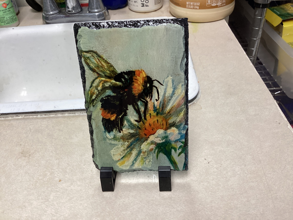 Bee on Flower Slate 9/17