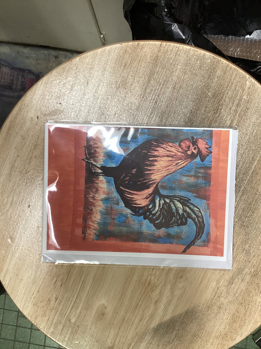 Orange Rooster card