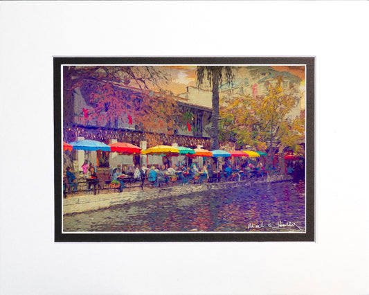 Riverwalk Colorful Umbrellas 8x10